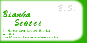 bianka septei business card
